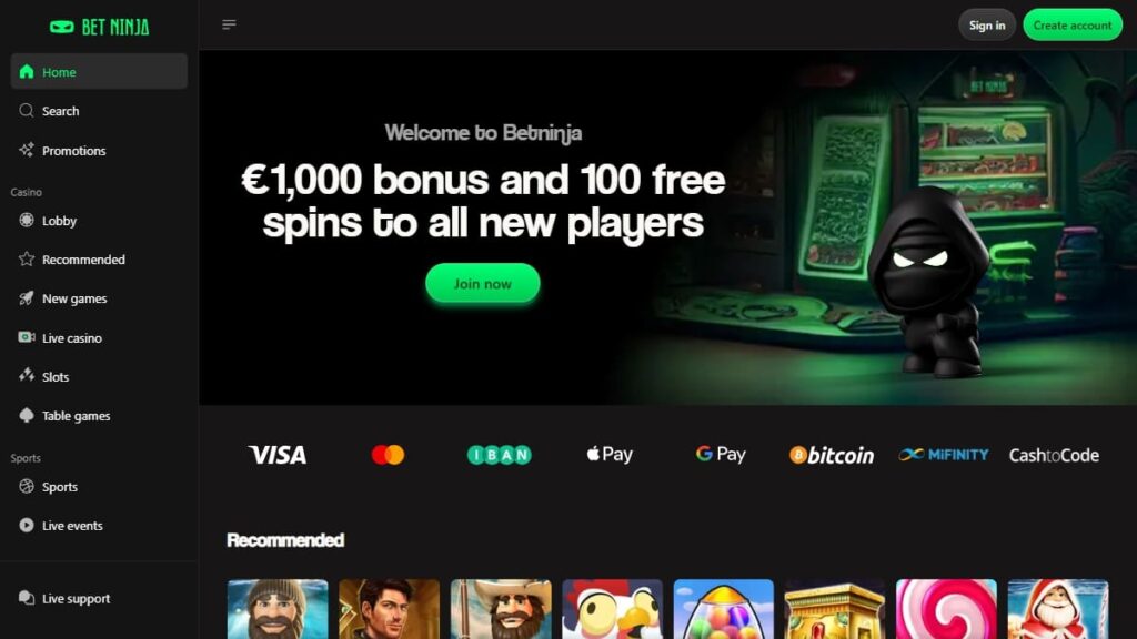 homepage van nederlandse online casino van betninja