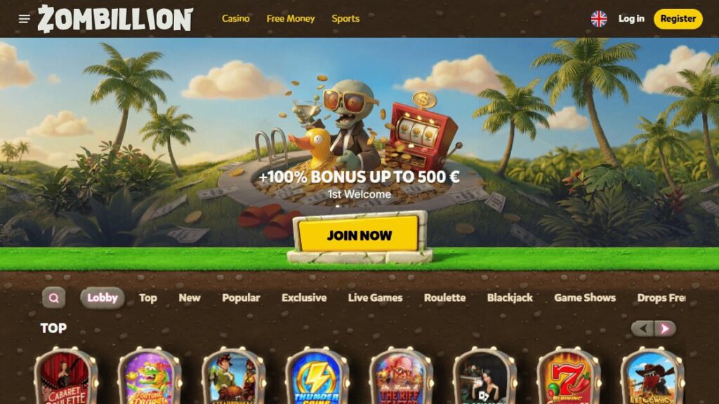 homepage van nederlands online casino zombillion